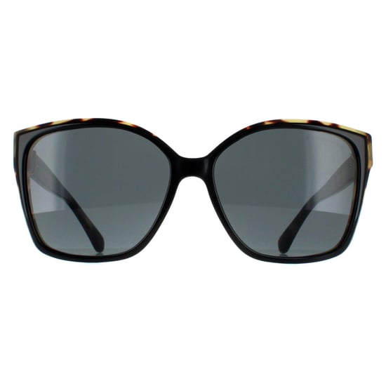 Michael Kors Square Womens Bi Layer Black and Amber Tortoise Dark Grey MK2201 Malia