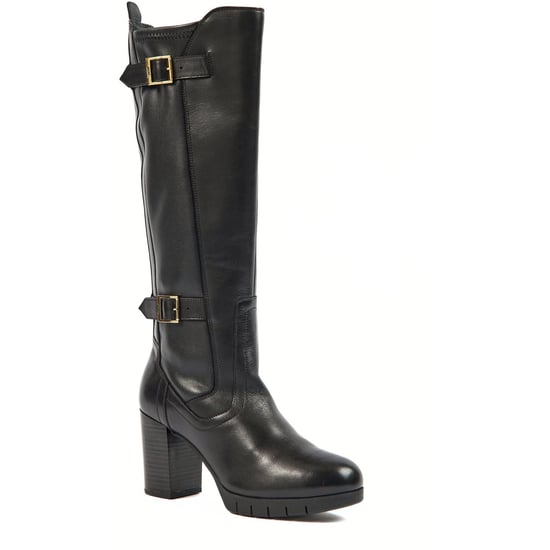 Pod Nitika Leder Damen Schwarz Stiefel - Image 1