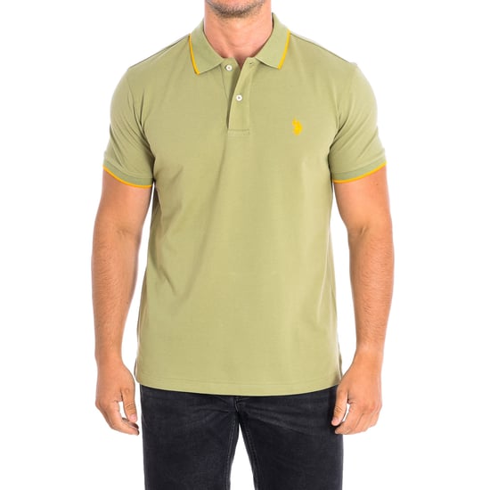 KORY Short Sleeve Polo with contrast lapel collar 64782 man