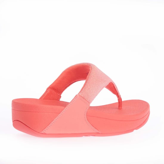 Damen Fit Flop Lulu Shimmerlux Zehenposten Sandalen in Koralle - Image 4
