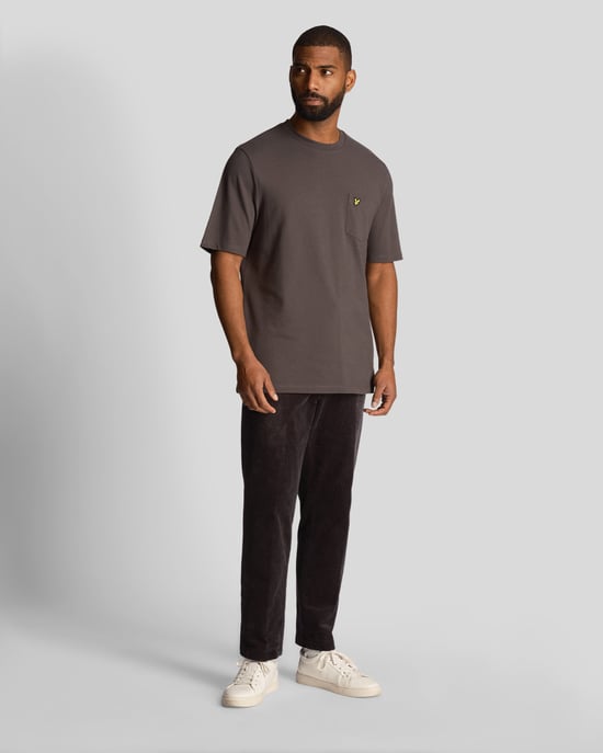 Herren Lyle & Scott Plain Pique Pocket T-Shirt in Grau - Image 2