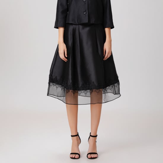 Rock aus Organza und Taft mit Spitzenbesatz - Image 2