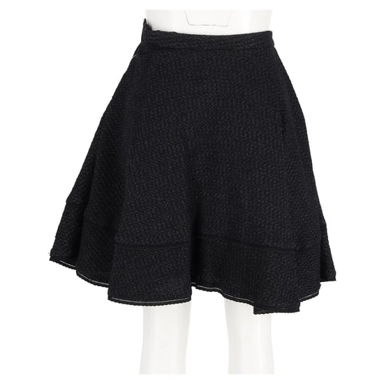 Red Valentino Tweed A-Linie Rock aus schwarzer Wolle - Image 6