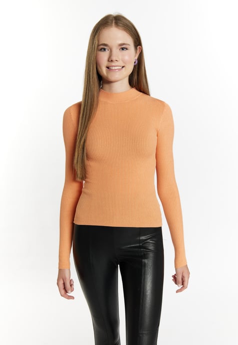 Mymo Strickpullover Damen orange - Image 3