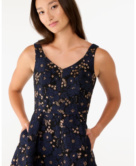 Full Bloom Metallic Grace Dress