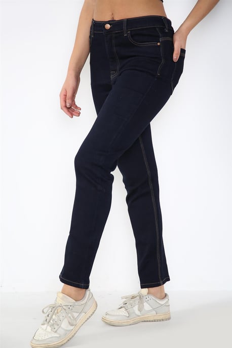 Damen Magic Shaping High Waisted Straight Leg Jeans in Indigoblau - Image 3