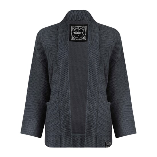 Weird Fish - "Santosh" Strickjacke kurz geschnitten für Damen (Marineblau) - Image 1