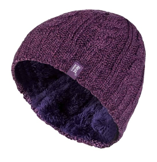 Thermische Fleece-gefütterte Damen-Wintermütze mit Zopfmuster - Image 1