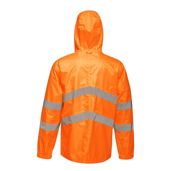 Regatta Unisex Hi Vis Pro Packaway Reflective Work Jacket (Orange)