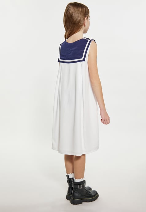 Dreimaster Kleid Mädchen Wollweiß - Image 4