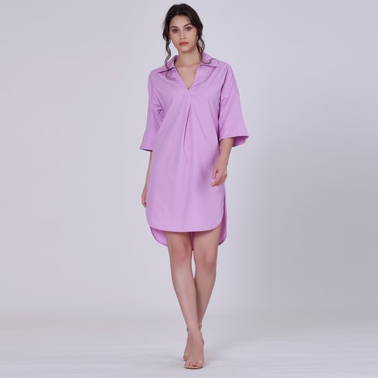 Minimalistisches Hemdkleid aus Baumwolle - Image 3
