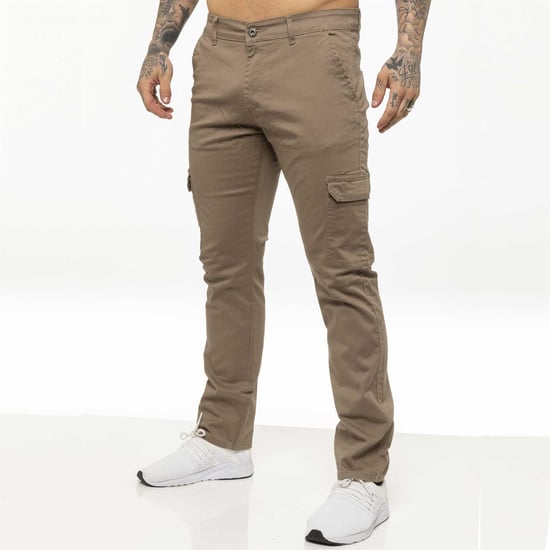 Enzo Mens Cargo Combat Chinos