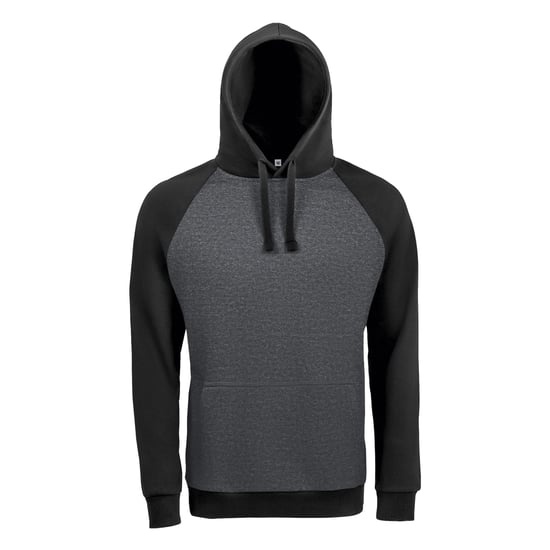SOLS - "Seattle" Kapuzenpullover für Herren/Damen Unisex (Schwarz/Anthrazit meliert) - Image 1