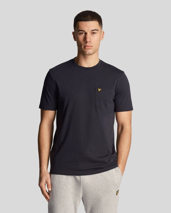 Lyle Scott Pocket On Chest Dark Navy T-Shirt - Image 1