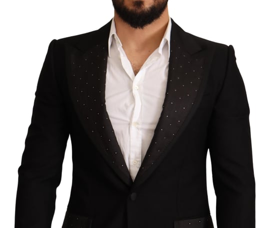 Dolce & Gabbana - Manteau blazer noir en laine pour homme - Image 4