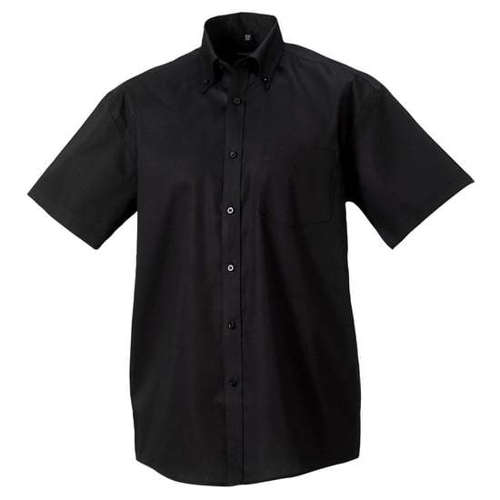 Russell Collection Herren Hemd, Kurzarm, bügelfrei (Schwarz) - Image 1