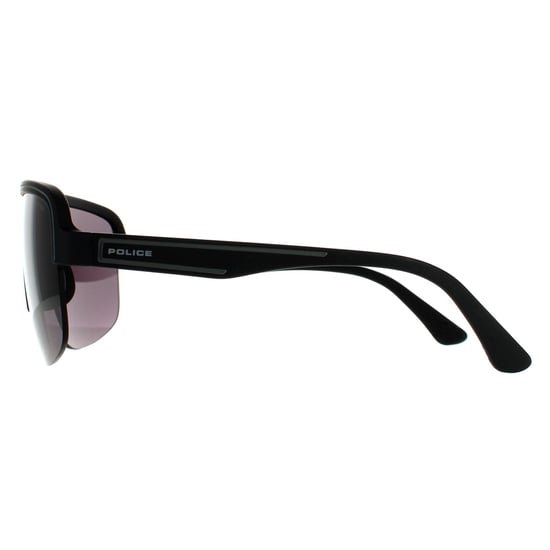 Police Semi Rimless Mens Matte Black Smoke Grey Sonnenbrille - Image 3