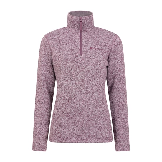 Mountain Warehouse - "Idris" Fleece-Oberteil mit halbem Reißverschluss für Damen (Burgunderrot) - Image 1