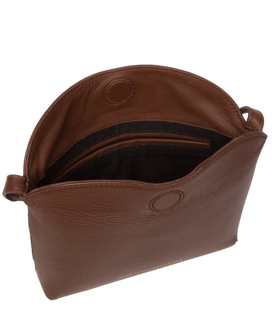 'Lolo' Dark Tan Nappa Leather Cross Body Bag