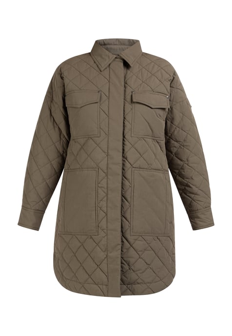 Dreimaster Baumwolljacke mit leichter Wattierung Damen oliv - Image 1