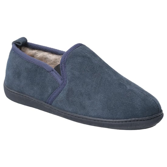 Hush Puppies Herren Arnold Slip On Leder Pantoffel (Marine) - Image 1