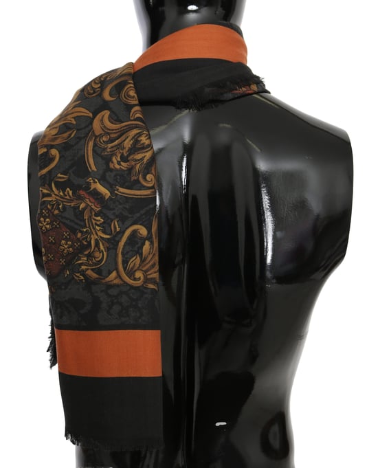 Dolce & Gabbana Multicolor Print Wrap Shawl Cashmere Scarf