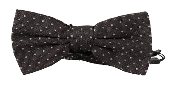 Dolce & Gabbana Gray Polka Dot 100% Silk Neck Papillon Men's Tie