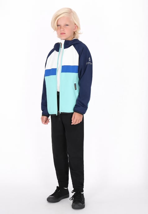 Schmuddelwedda Anorak Jungen (Kids) Türkis Colorblock - Image 2