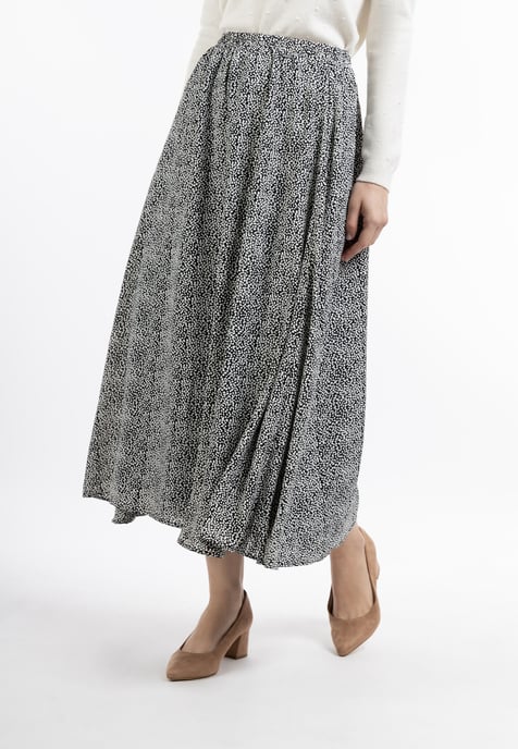Dreimaster Maxirock Damen Schwarz Weiss - Image 2