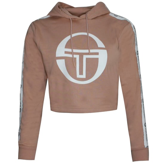 Sergio Tacchini Goran Hoodie Womens Cropped Sweatshirt Pink Jumper 38072 710