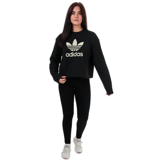 Sweat Premium Crew adidas Originals Pour Femme en Noir - Image 3