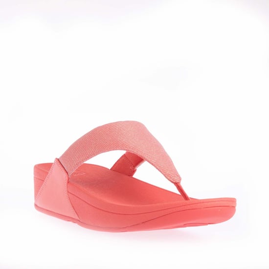 Damen Fit Flop Lulu Shimmerlux Zehenposten Sandalen in Koralle - Image 3
