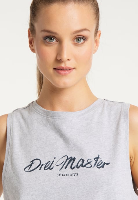 Dreimaster Spitze Damen hellgrau melange - Image 5