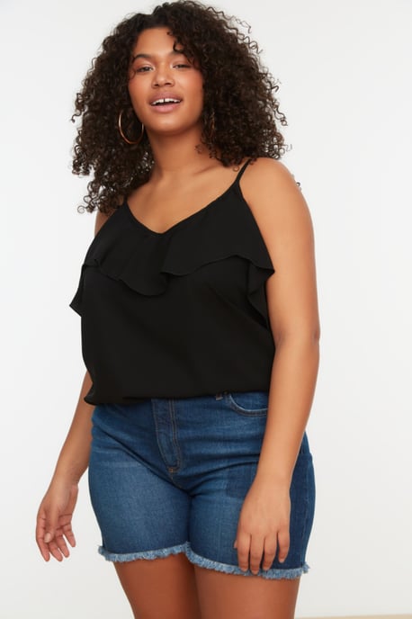 Trendyol Femmes Collier de piscine   Chemisier grande taille - Image 1