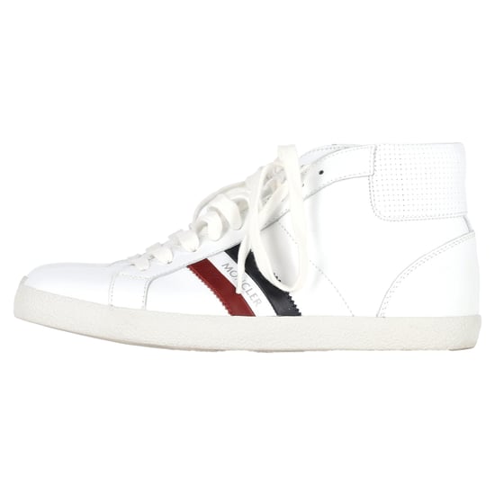 Moncler Monte Carlo Gestreifte High-Top-Sneaker aus weißem Leder - Image 6
