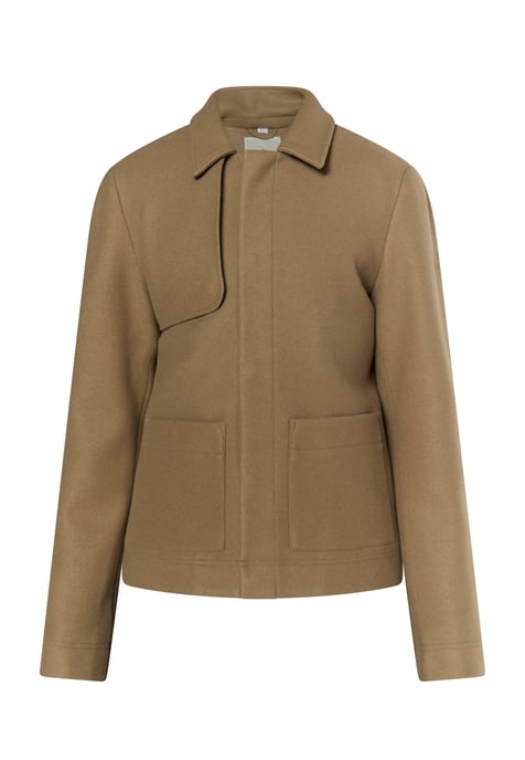 Dreimaster Übergangsjacke in Wolloptik Herren Graubeige - Image 1