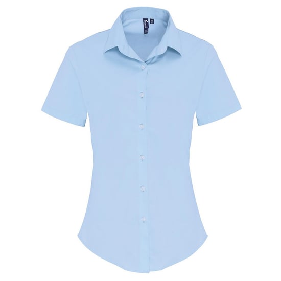 Premier - Formelles Hemd für Damen kurzärmlig (Blassblau) - Image 1