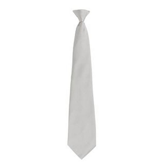 Premier Mens Fashion "Farben" Arbeit Clip auf Krawatte (Silber) - Image 1