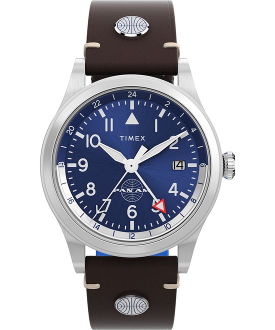 Timex Waterbury GMT X Pan Am Herrenbraun Uhr TW2W97300 - Image 1