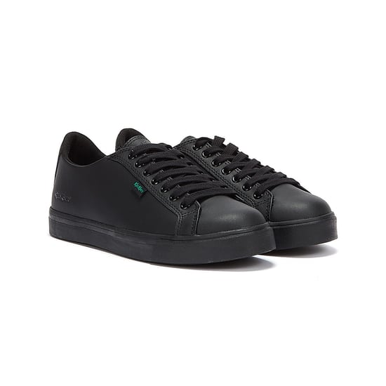 Jungen Mädchen Kickers Jugend Leder Tovni Lacer Turnschuhe - (Schwarz) - Image 1
