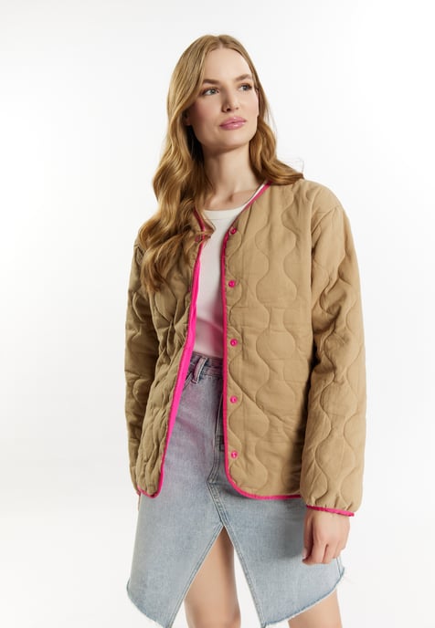 Dreimaster Steppjacke Damen Taupe - Image 3