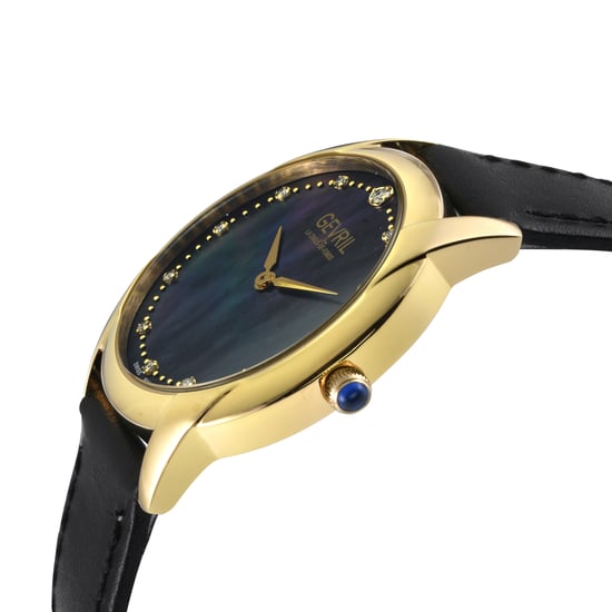 Gevril Airolo Swiss Diamond 13027 Leder Schweizer Quarzuhr - Image 3