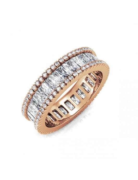 Glamour Lock Ring - Rose Gold und Kristall - Image 1