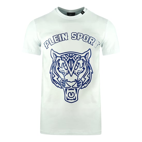 Plein Sport Großes Schablonen-Tiger-Logo Weißes T-Shirt - Image 1