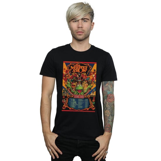 Disney Mens The Muppets The Muppet Show Poster T-Shirt (Black)