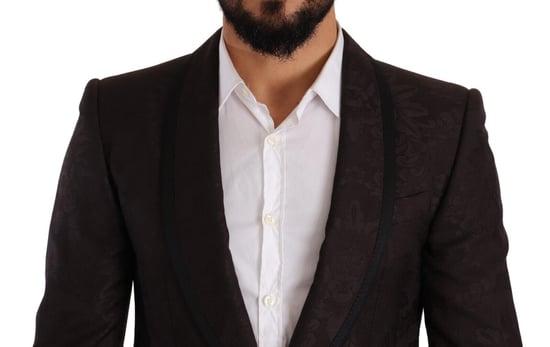 Dolce & Gabbana Herren Lila Jacquard Einreiher SICILIA Blazer - Image 4