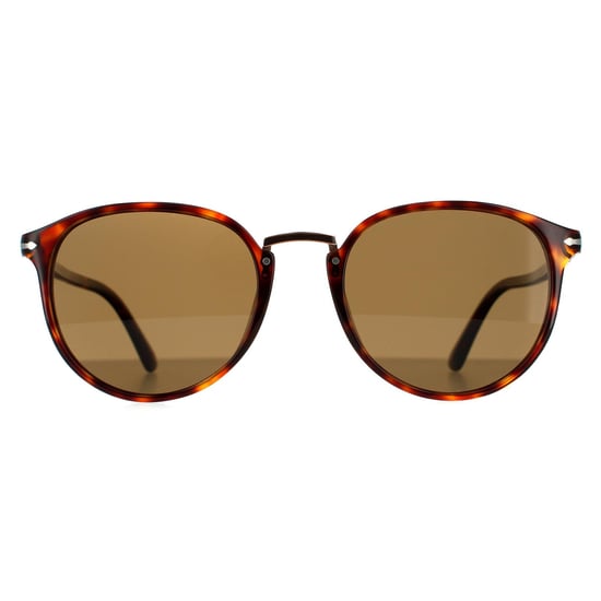 Persol Oval Herren Havana Braun Polarisierte Sonnenbrille - Image 1