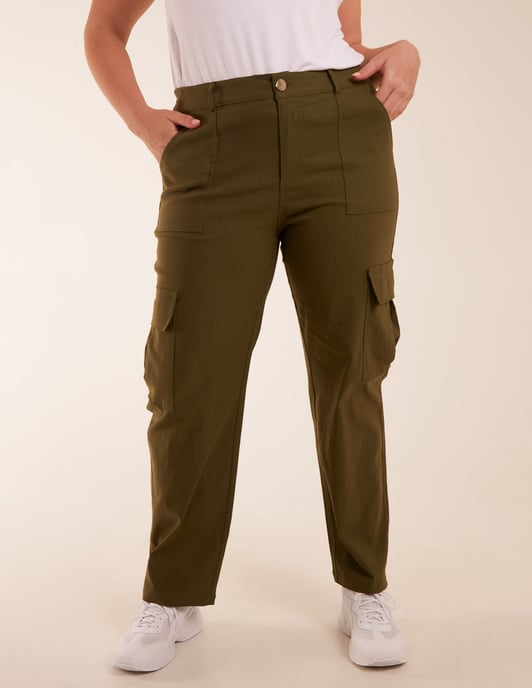 Curve Straight Leg Pocket Detail Cargo Joggers