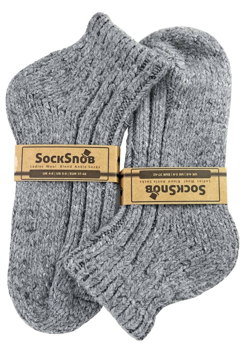 Sock Snob Damen-Stiefelettensocken aus grober, gerippter Wolle mit niedrigem Schnitt - Image 2