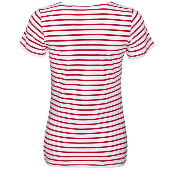 SOLS - "Miles" T-Shirt Rundhalsausschnitt für Damen (Weiß/Rot) - Image 2